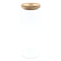 Cottage Bamboo Glass Jar - 25cm