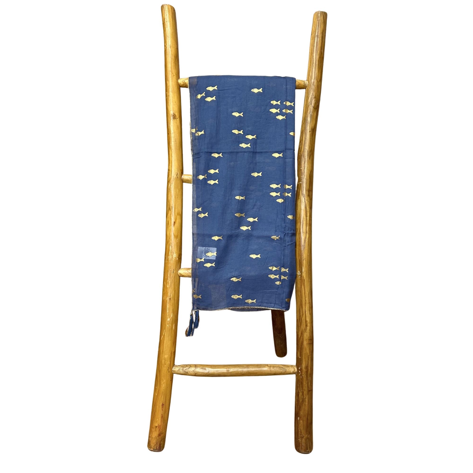 Nomad Sari Pareo – Sea Blue & Gold Fish Print