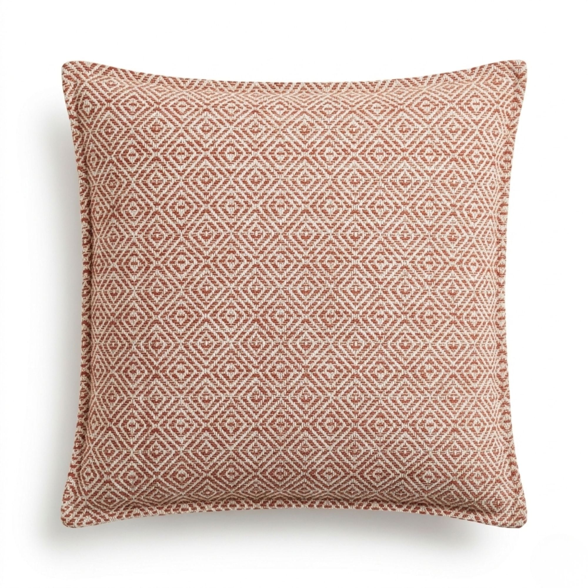 Classic Cushion Cover - Burgundy Squares - 45x45cm